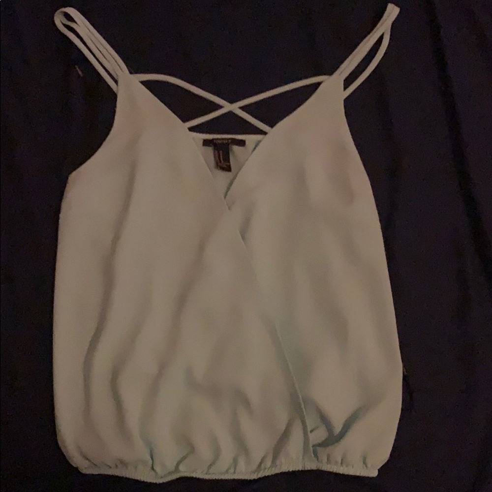 Light blue Spaghetti Top Blouse